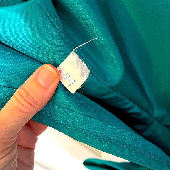 1980s ILGWU forest green bridesmaid prom evening gown vintage ball gown puff fun - Picture 11 of 15